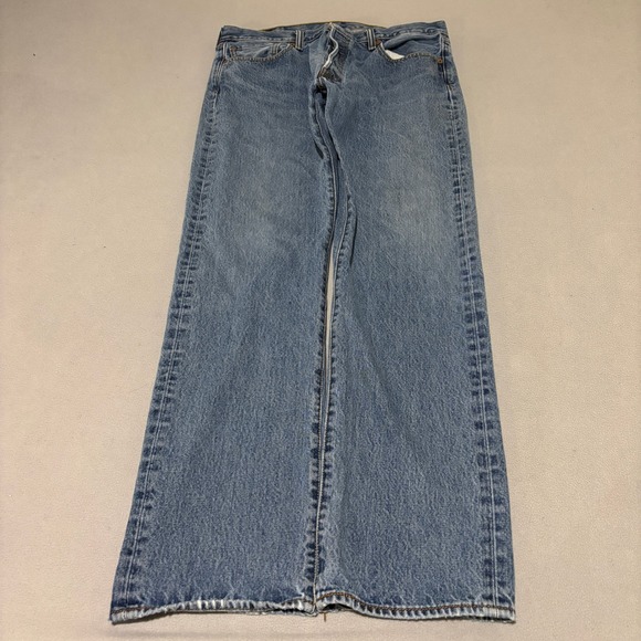 Levi's Other - Levis 501 Men Original Fit Button Fly Straight Leg Blue Jeans 34x32 Medium Wash